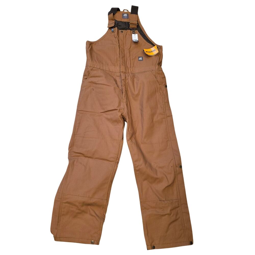 NWT Berne B415 Heritage Insulated Bib duck brown Overall sz L